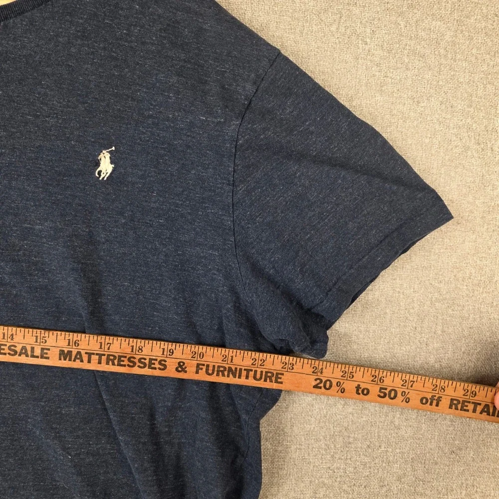 Polo Ralph Lauren Mens XL Navy Heather Crewneck T-Shirt Pony Logo Short Sleeve